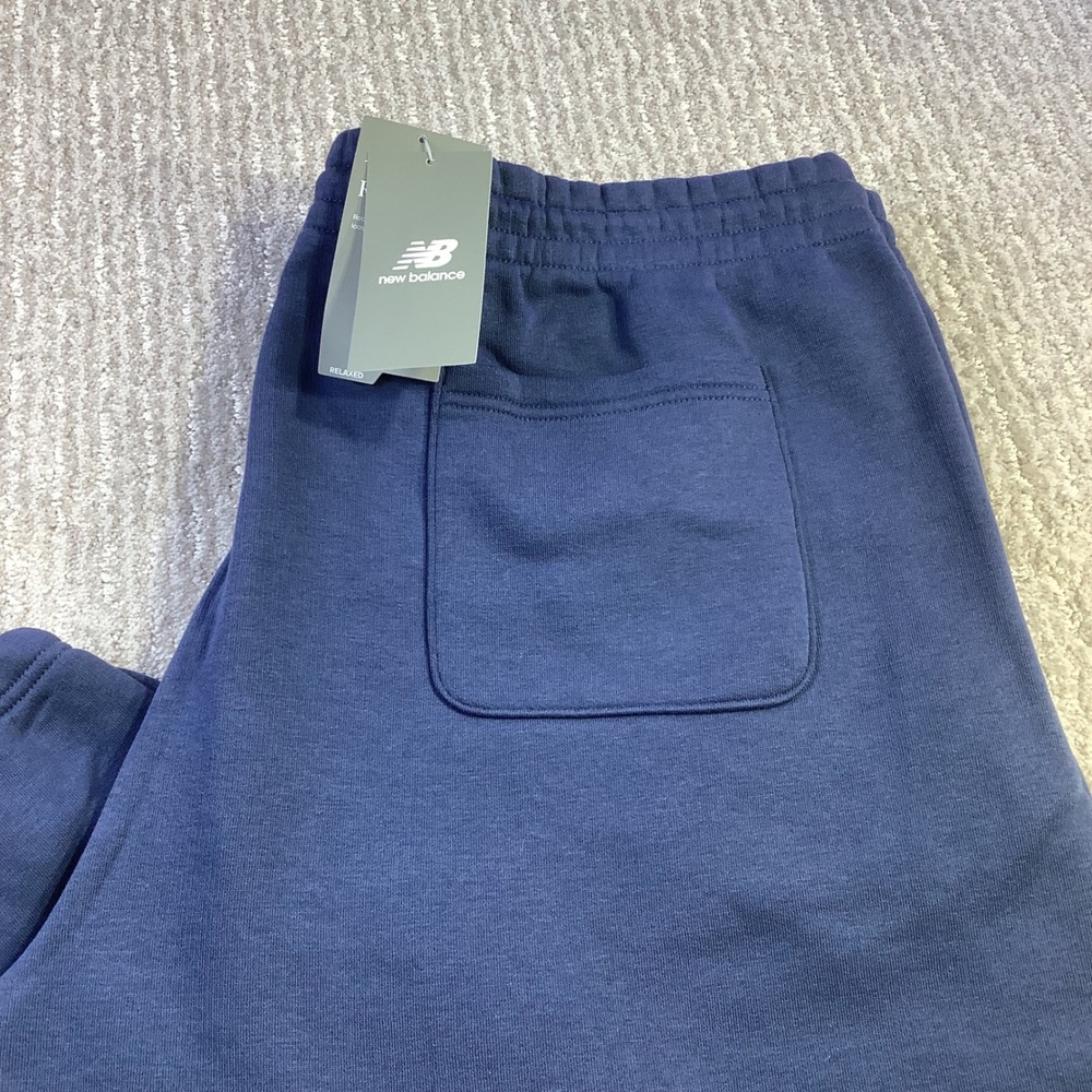 New Balance Chenille Cuffed Jogger Sweatpants Navy Blue Relaxed Fit Size 2XL NWT
